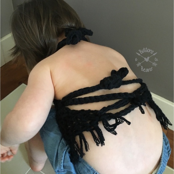 Addie Crop Top, Cotton Summer Top, Baby Crochet Crop Top, Toddler Crochet Crop - Picture 6 of 6